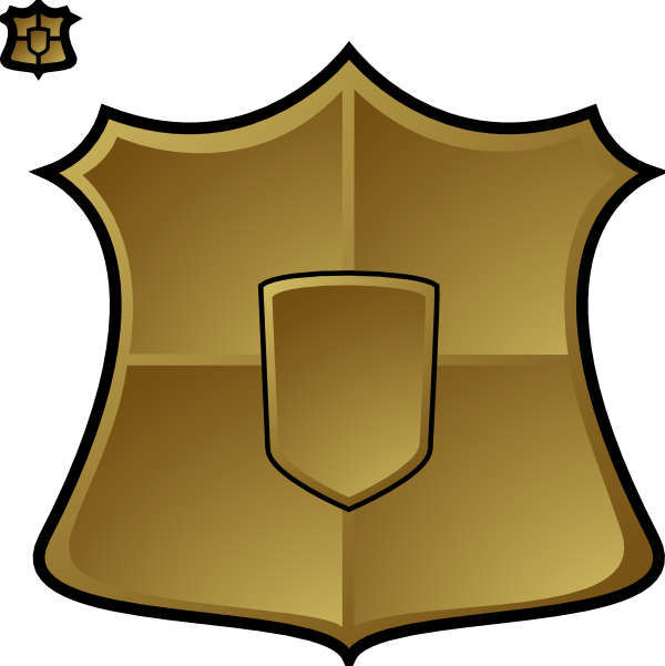 Free Vector Shield Clip Art - Cartoon Image Of Shield (600x601)