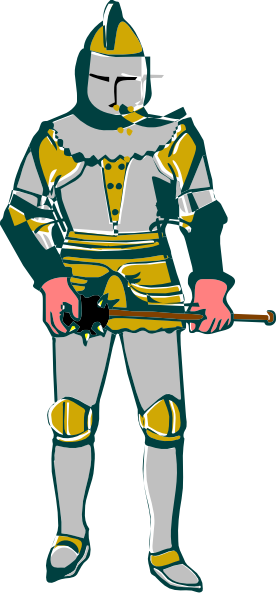 Free Vector Knight Clip Art - Medieval Knight Clipart Png (276x593)