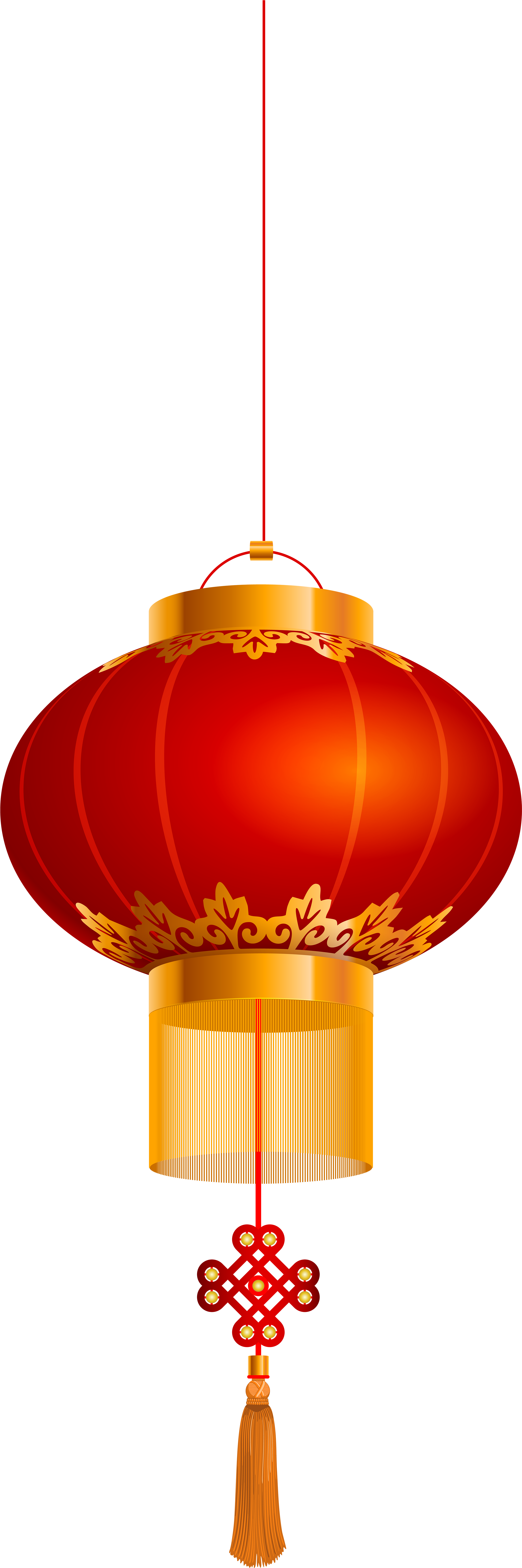 Chinese Lantern Gold Red Png Clip Art - Chinese Lanterns (2720x8000)