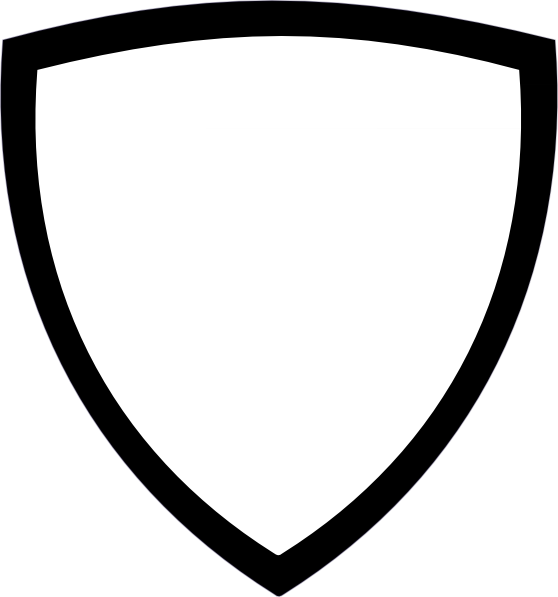 Shield Clipart - Shield Logo Black And White (558x597)