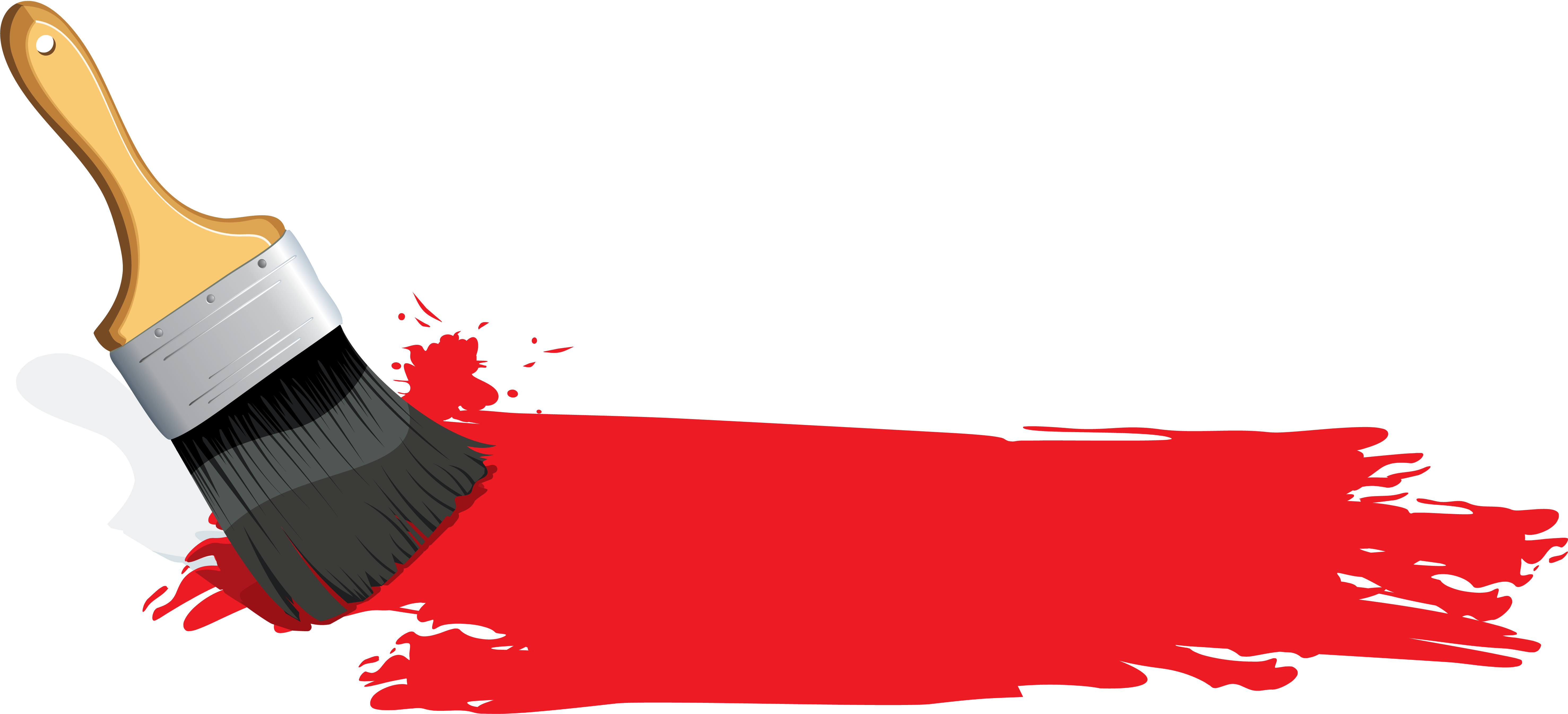 Paint Brush - Paint Can Transparent Background (5911x2690)