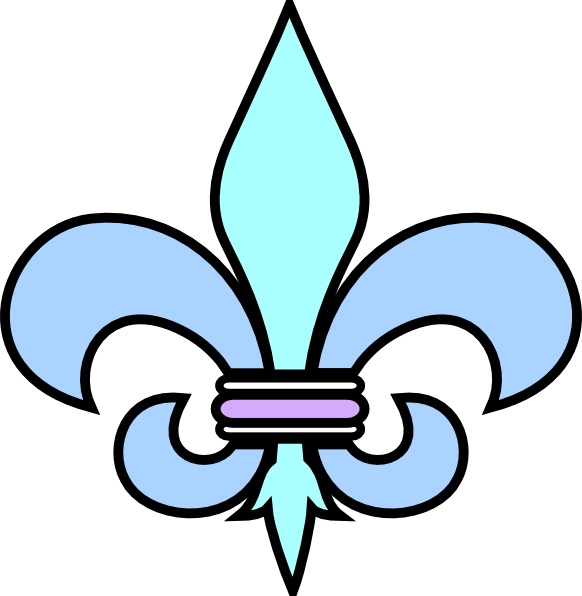 Fleur De Lis Court Teal Clip Art - Fleur De Lis Louisville (582x596)