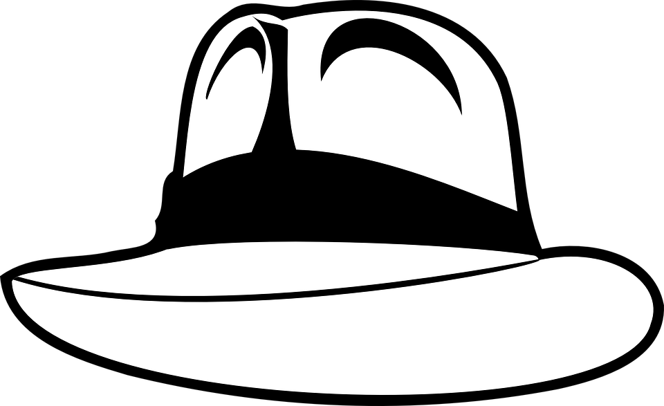 Hat Cowboy Hat Black White Ranch Horseman Western - Indiana Jones Hat Drawing (960x587)