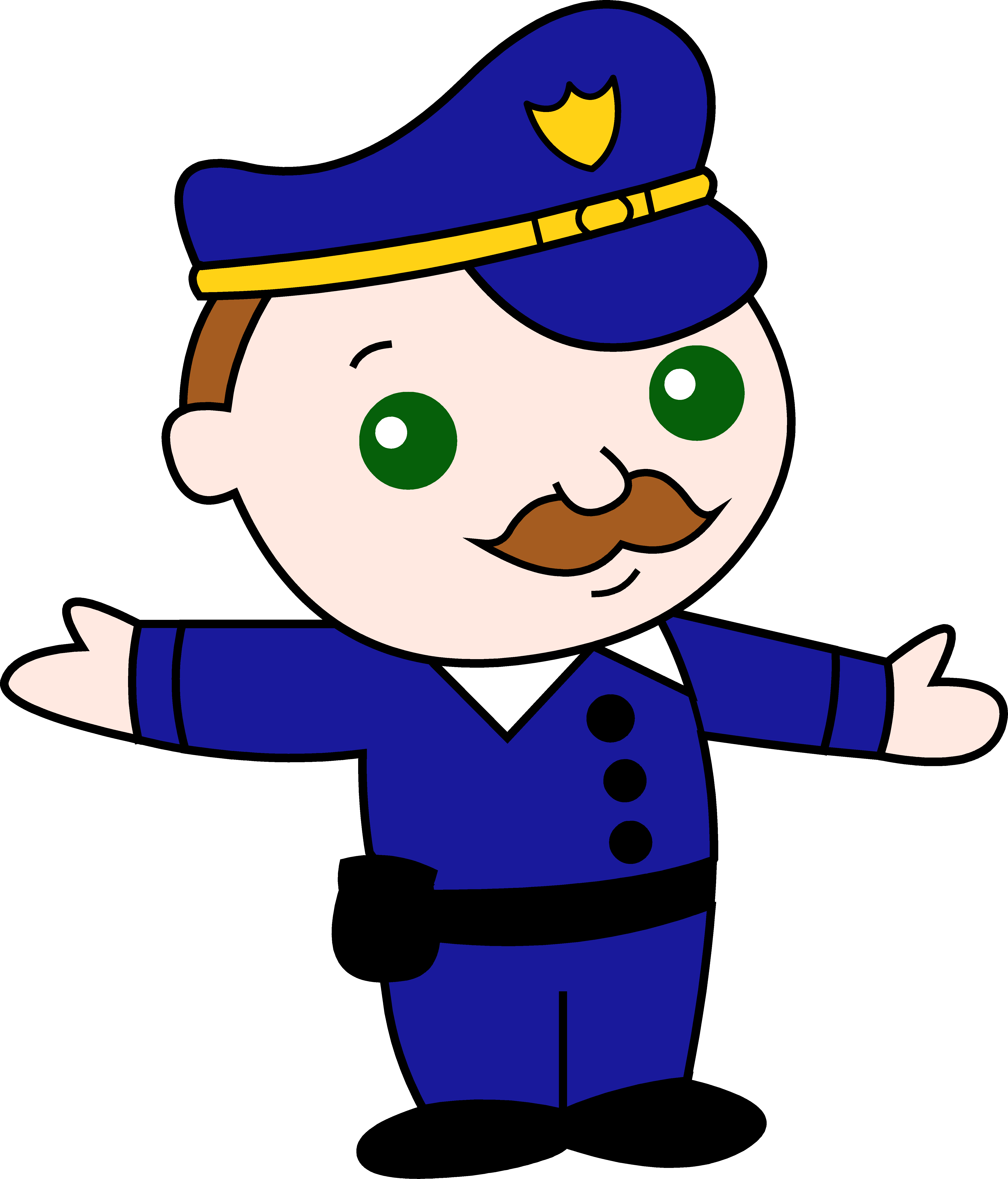 Police Badge Clip Art Clipart Panda - Policeman Cartoon Jpg (5187x6062)