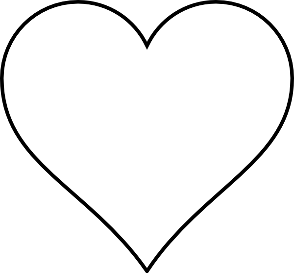 Heart Images Clip Art - Heart Outline Transparent Background (600x556)
