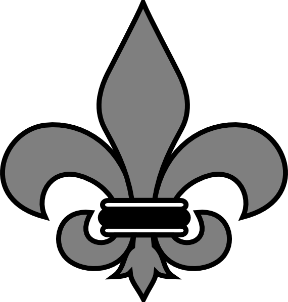 Grey Fleur De Lis Clip Art - Santa Teresa High School (570x598)