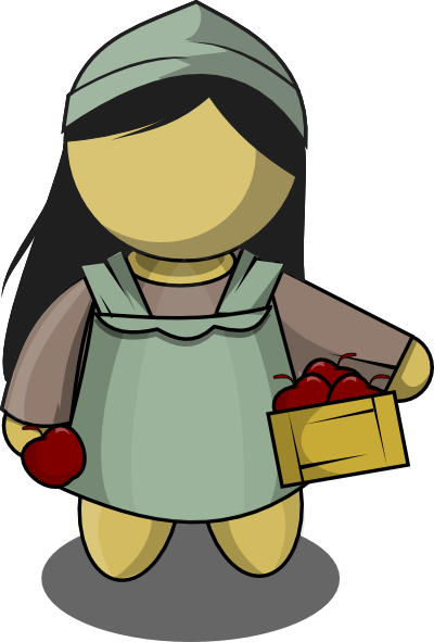 Harley Clipart Free - Peasant Clipart (400x591)