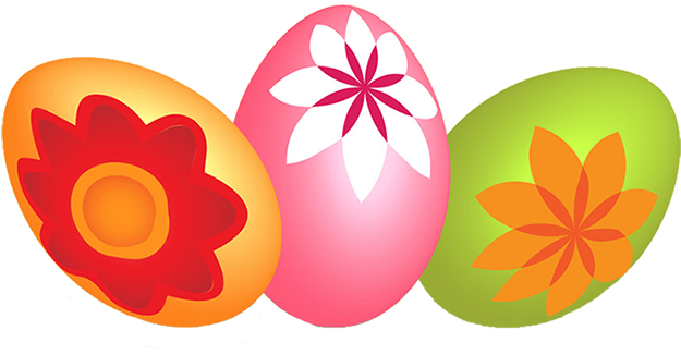 Happy Easter Banners Images Happy Easter Eggs Clipart - Easter Eggs Transparent Background (650x346)