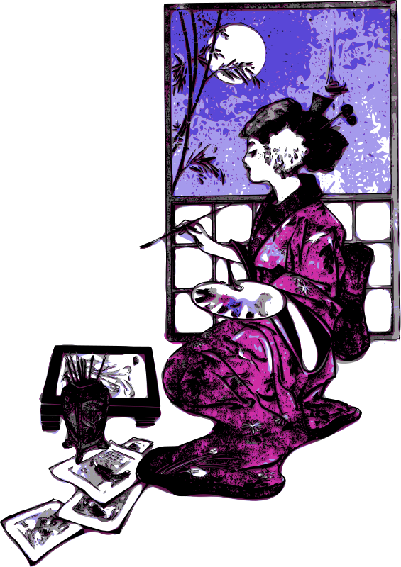 Free Western Geisha Artist - Geisha Art Png (565x800)