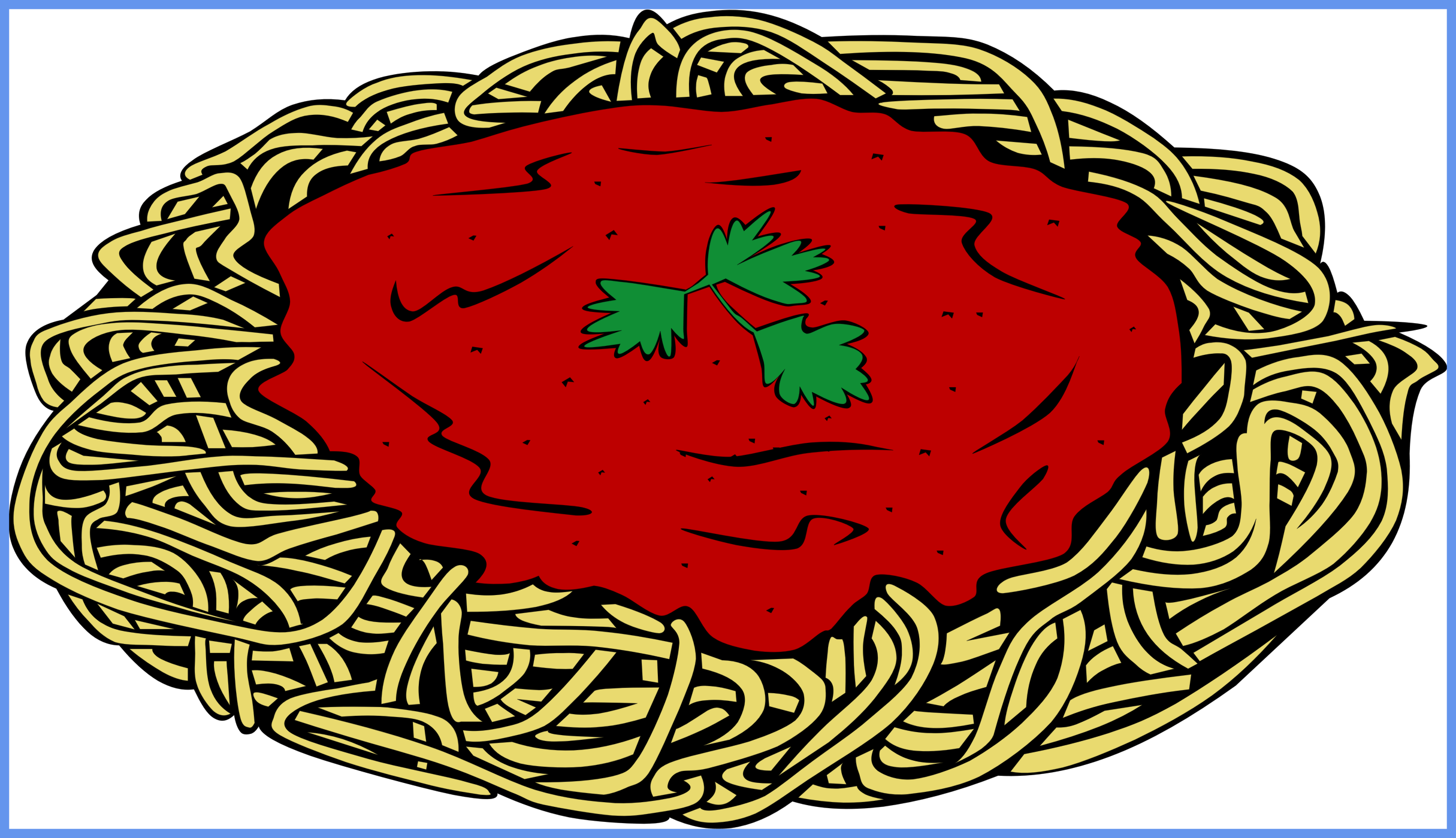 Big Image - Spaghetti Clip Art (2430x1400)