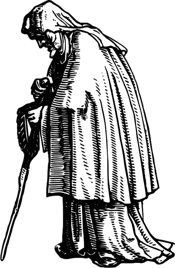 Robed Old Woman - Cathleen Ni Houlihan Old Woman (600x915)