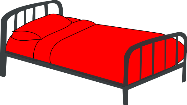 Bed Cartoon Clip Art Dromgbg Top - Clip Art Red Bed - (600x338) Png Clipart  Download