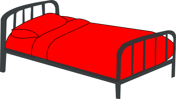 Bed Cartoon Clip Art Dromgbg Top - Clip Art Red Bed (600x338)