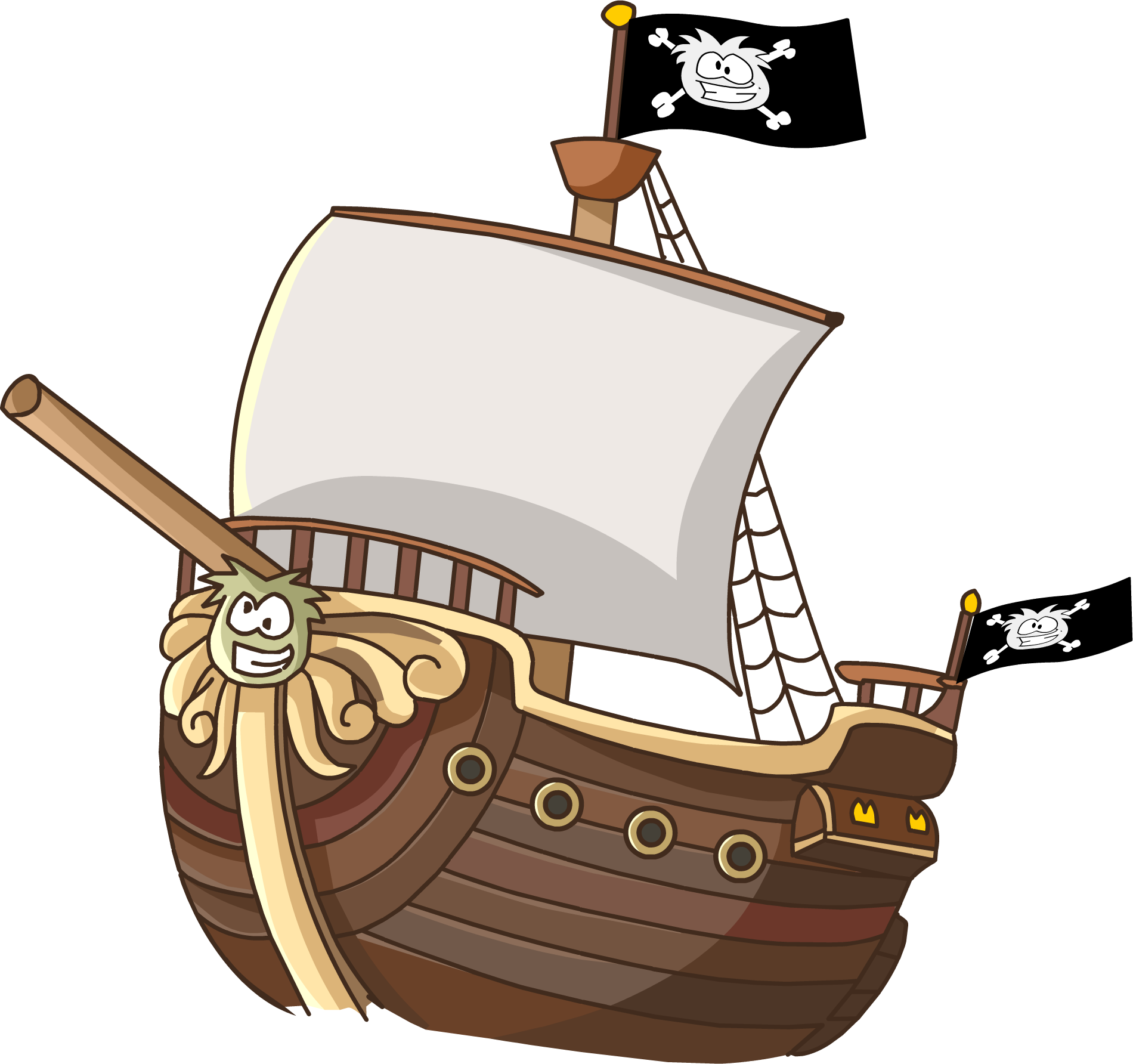 Ship Clipart Transparent Background - Pirates Of The Curry Bean Ship (1900x1784)