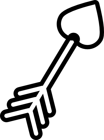 Bw Arrow Clip Art - Cupid Arrow Clip Art (438x592)