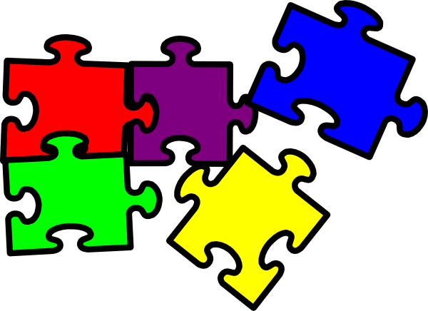 Clipart Clever Design Puzzle Clipart Pieces Clip Art - Autism Puzzle Embroidery Design (600x436)