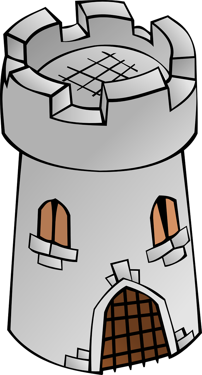 Castle Clipart Medieval Tower - Tower Clip Art (690x1280)