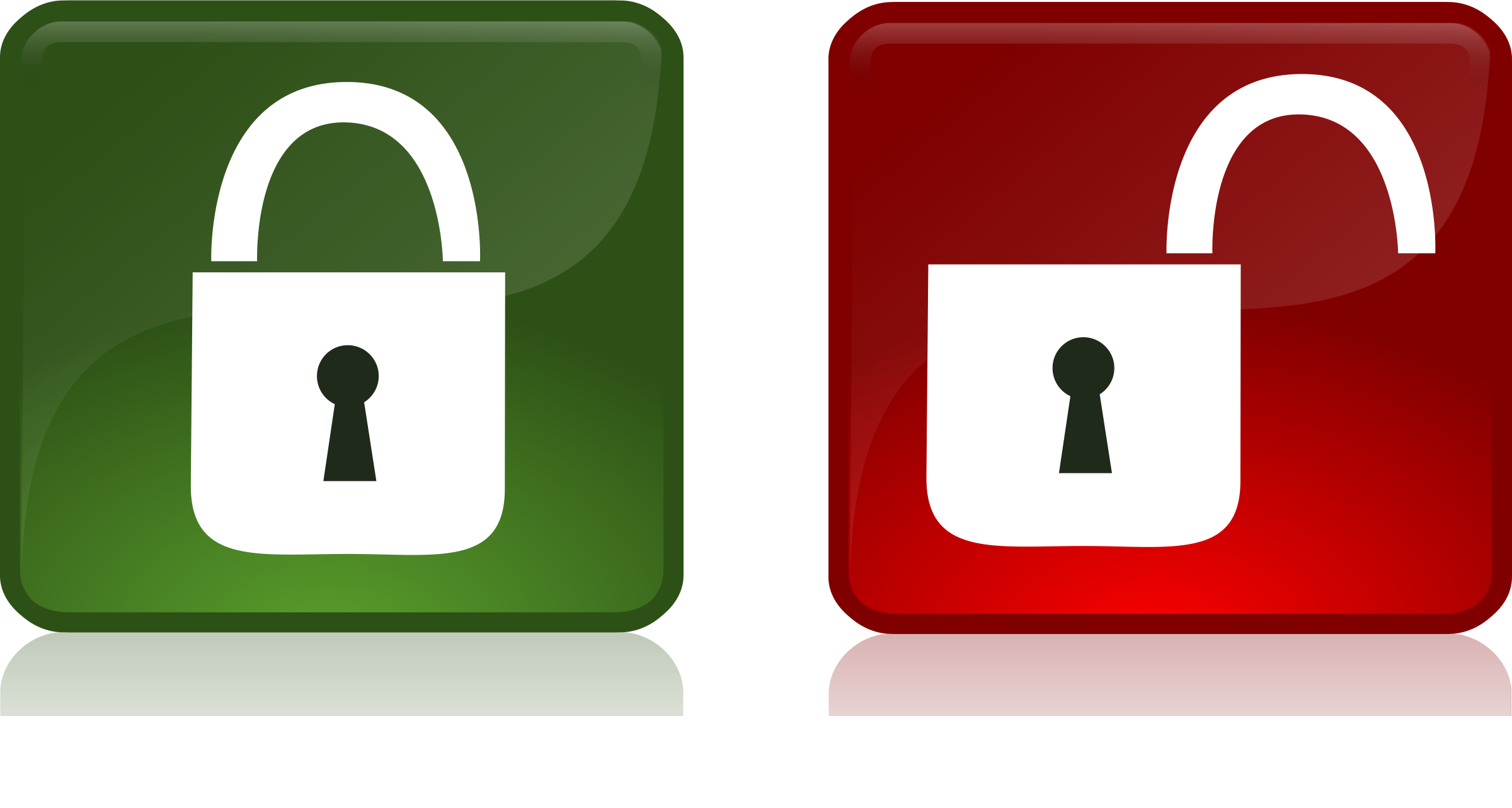 Lock Clipart Closed - Open And Closed Lock (2400x1282)
