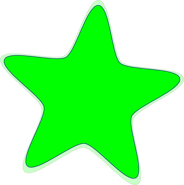Christmas Snowflakes Symbol - Green Star Clipart (594x595)