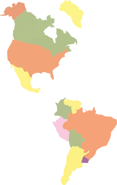 Map Of The Americas Clip Art - Sprint Coverage Map Mexico (378x597)
