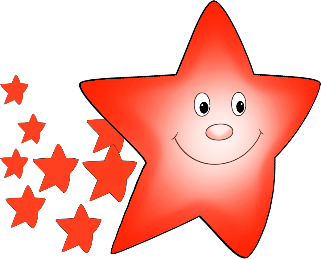 Stars Clipart On Transparent Background, Cute Star - Red Star Clipart (1181x983)