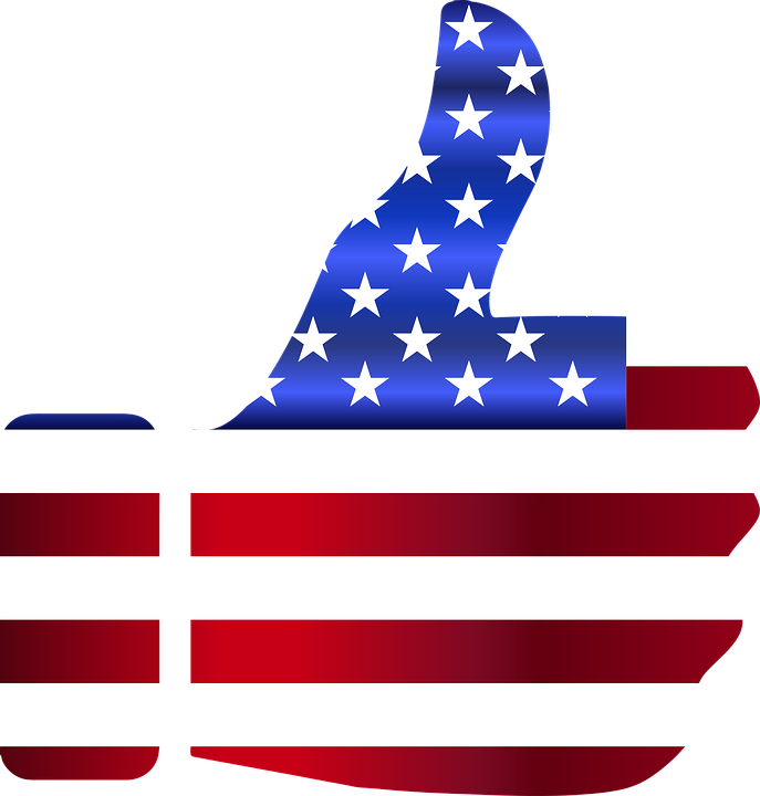 Agree America Approve Art Blue Condone Country - Usa Flag Clip Art (687x720)