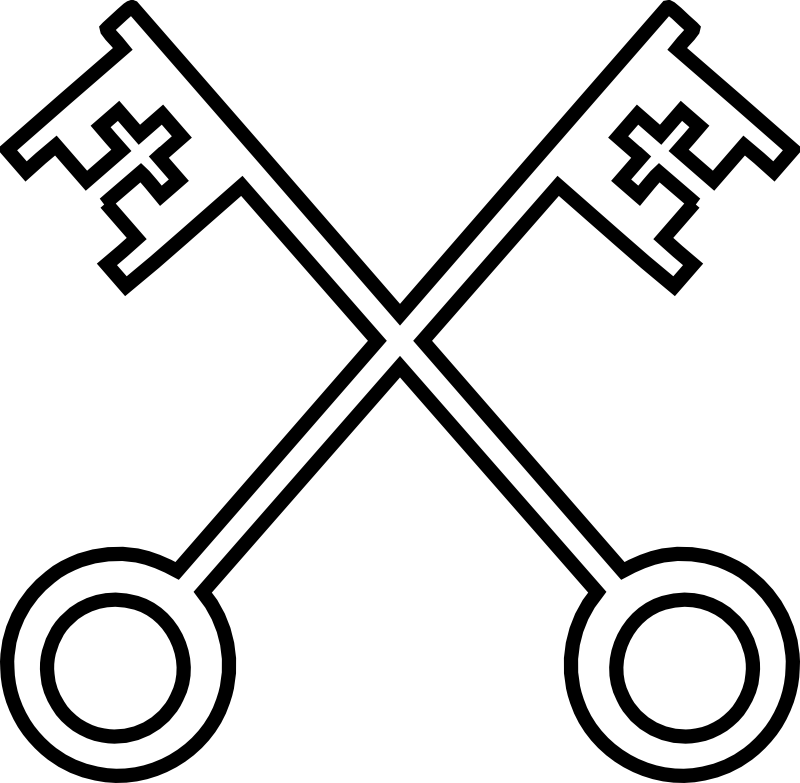 Chrismons And Chrismon Patterns To Download Christmas - Crossed Keys Catholic Symbol (800x783)