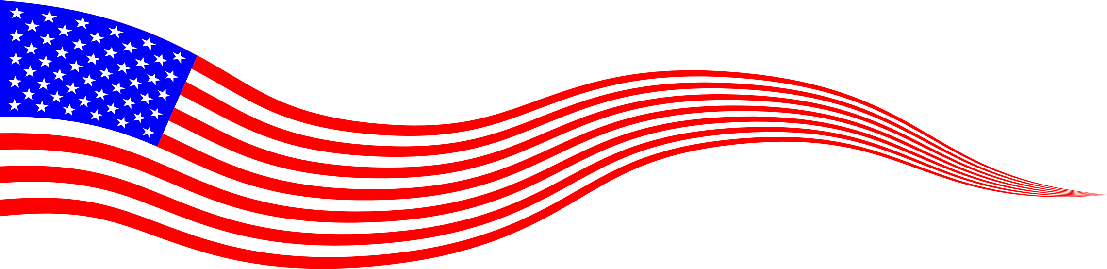 Flag Of The United States Banner Clip Art - Space Center Houston (2281x554)