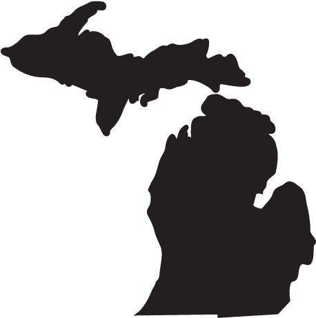 America Clip Art - Michigan State Outline (480x480)