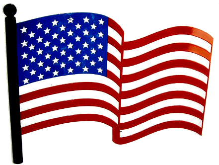 American Flag Clipart Transparent Png - American Flag Clip Art (450x355)
