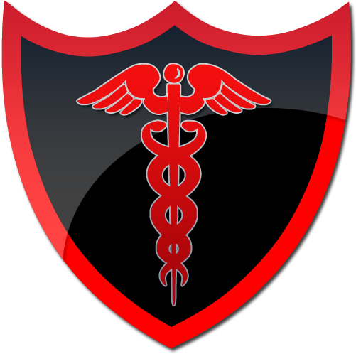 Captain America Shield Clipart Image - Black And Red Shield (512x512)