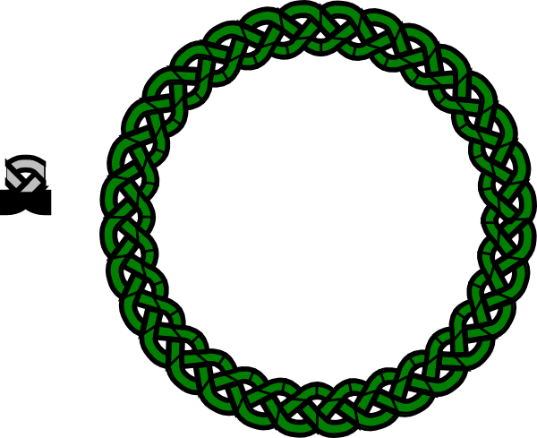 Green Celtic Knot Clip Art - Green Celtic Knot Circle (600x489)