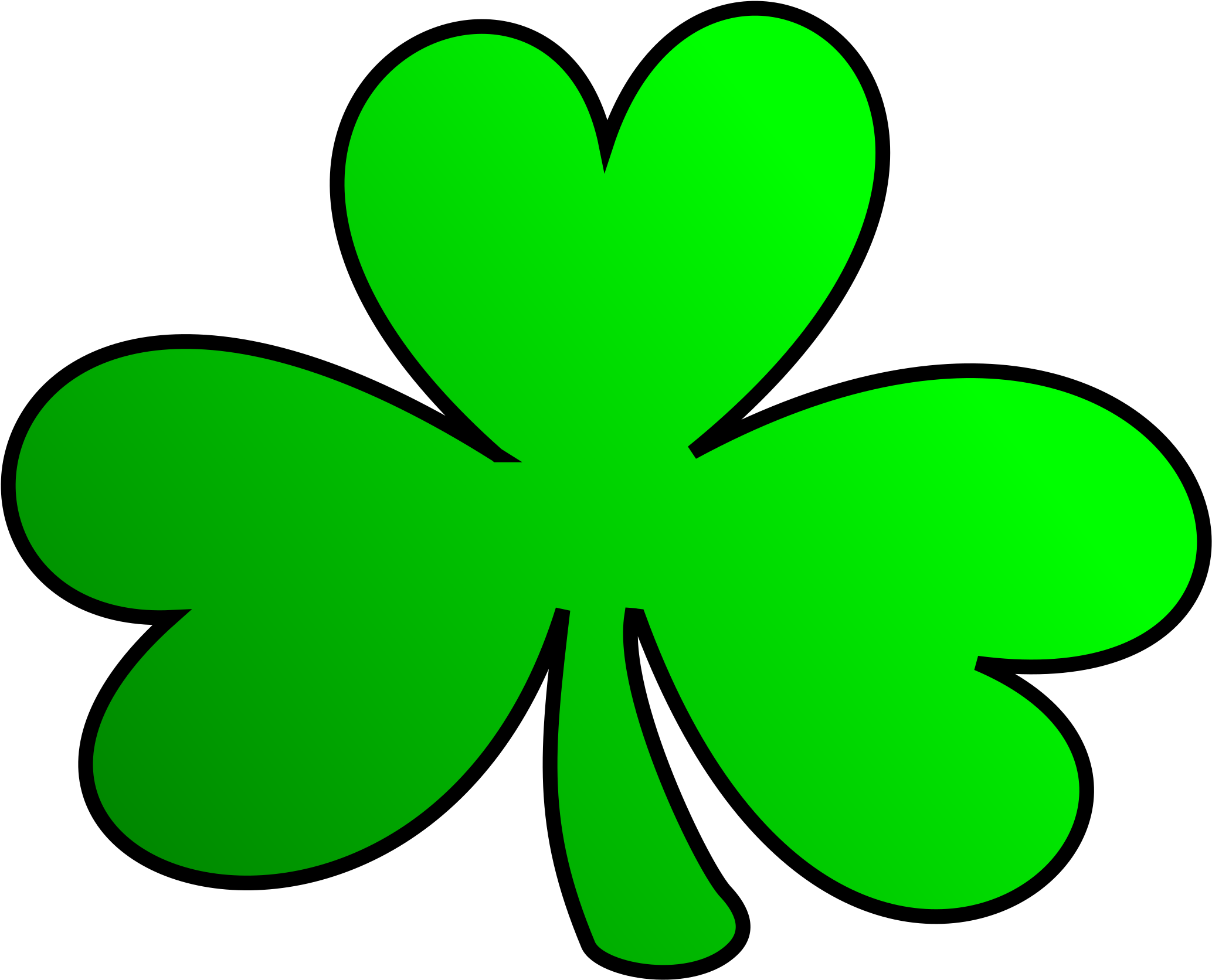 Free Shamrock Clipart - Irish Shamrock Clip Art (2400x2005)