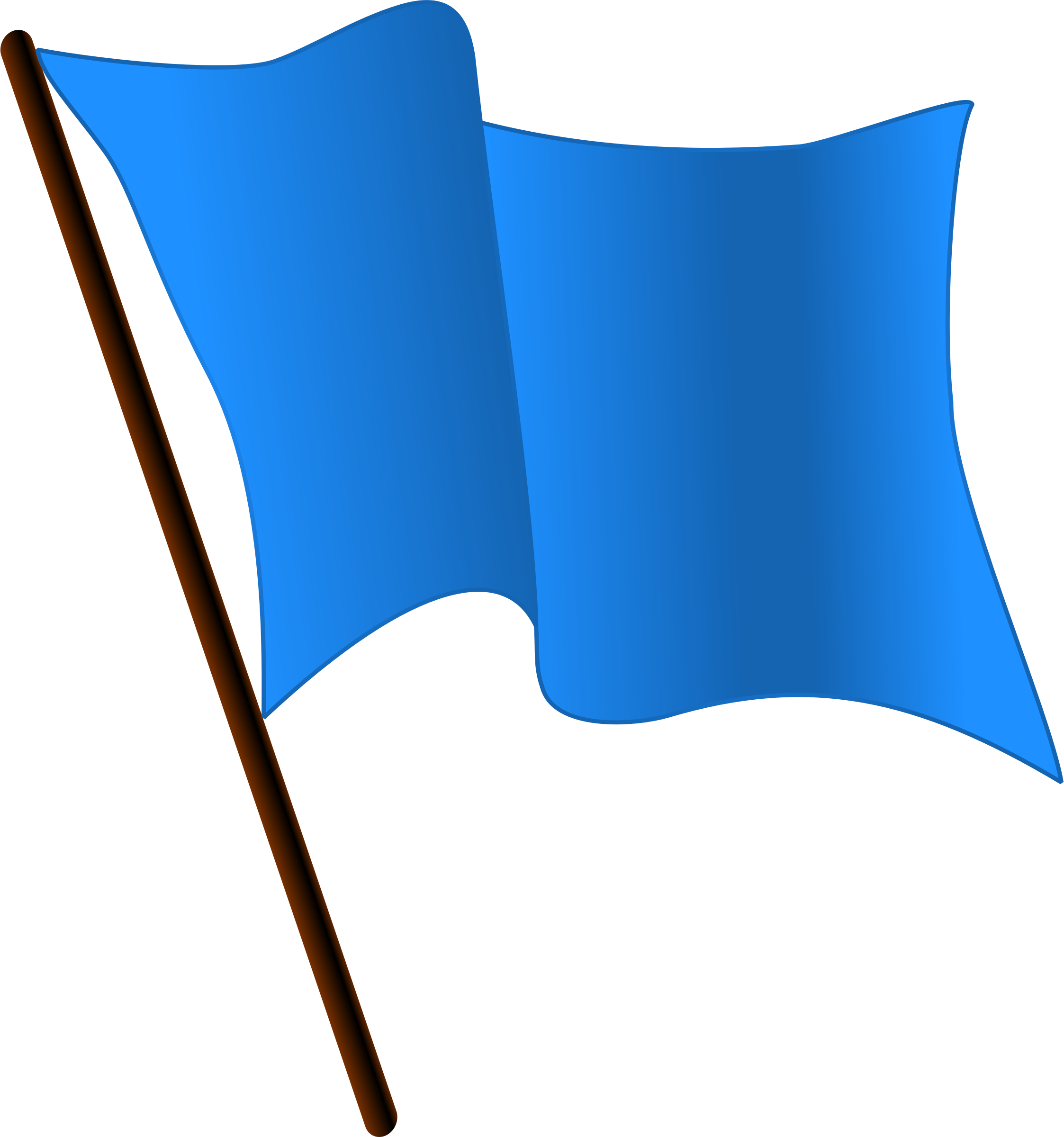 Flag Waving - Blue Flag Clip Art (2246x2400)