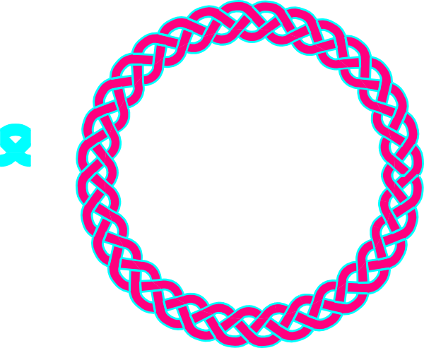 Pink & Blue Celtic Knot Clip Art - Celtic Knot In Circle (600x493)