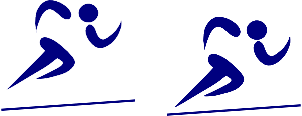 Blue Runner Svg Downloads Sports Download Vector Clip - Track And Field Icon (600x232)