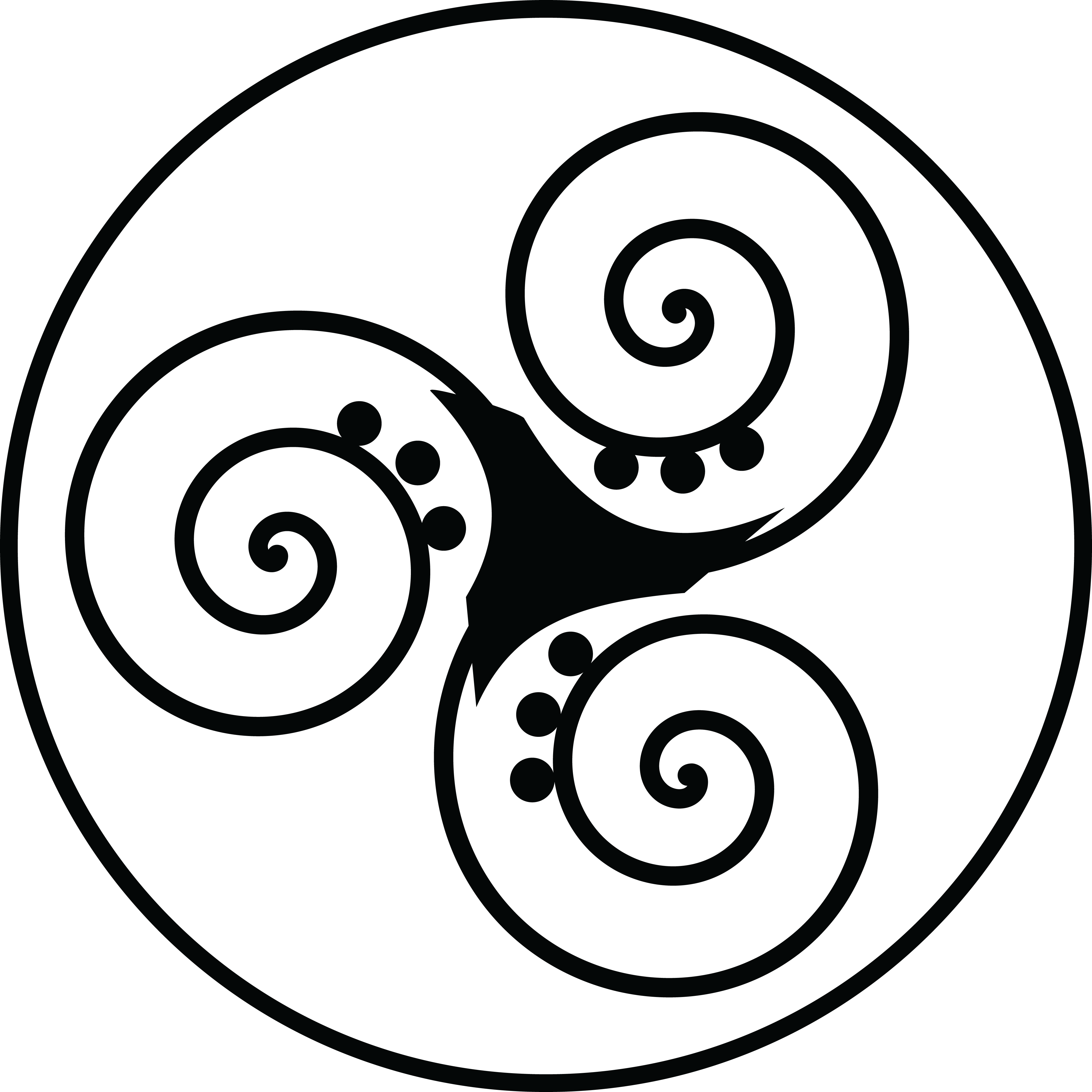 Free Clipart Of A Celtic Symbol Triskel - Clip Art (4000x4000)