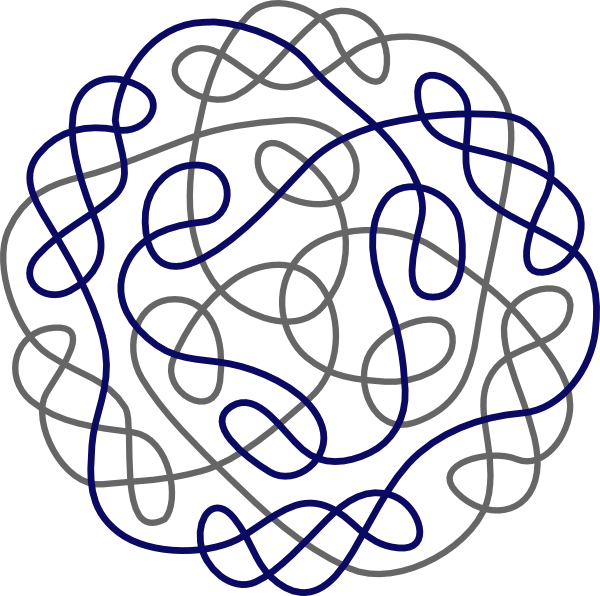 Navy Gray Celtic Knot Clip Art At Clker - Celtic Knot Circle Large (600x596)