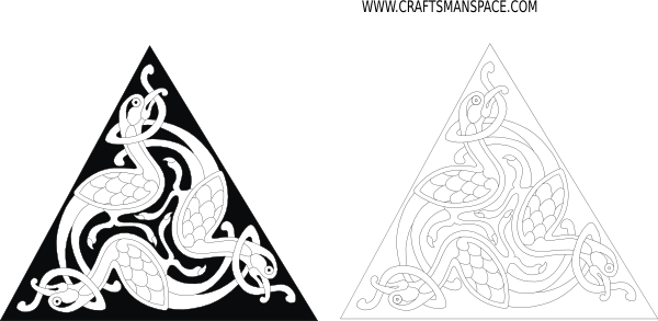 Celtic Triangle Graphic Clip Art - Celtic Patterns (600x293)
