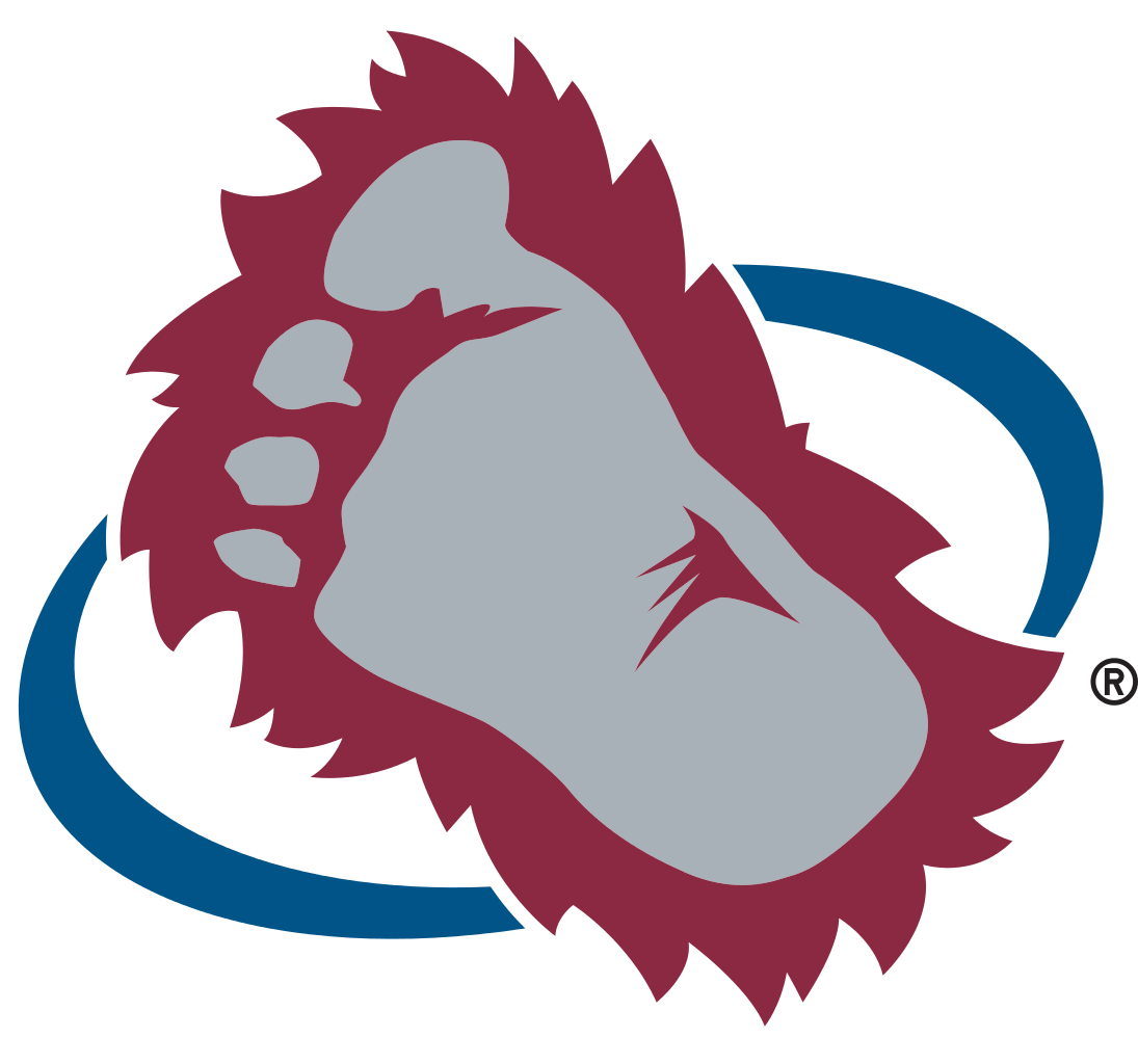 Feet Clipart Yeti - Colorado Avalanche Bigfoot Logo (1095x1024)