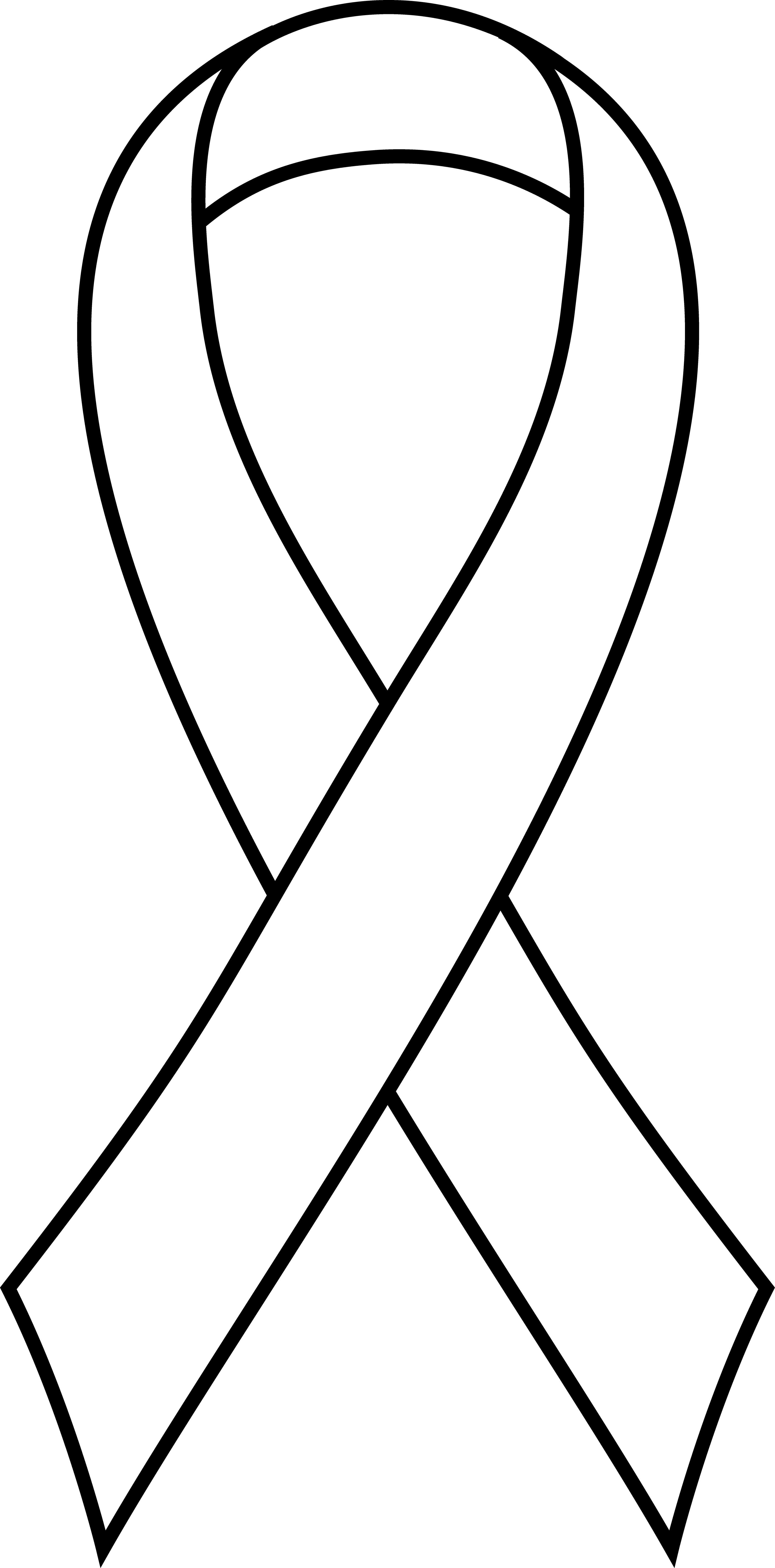 Gallery Of Clipart Cervical Cancer Ribbon Remarkable - Cancer Ribbon Clipart (3426x6934)