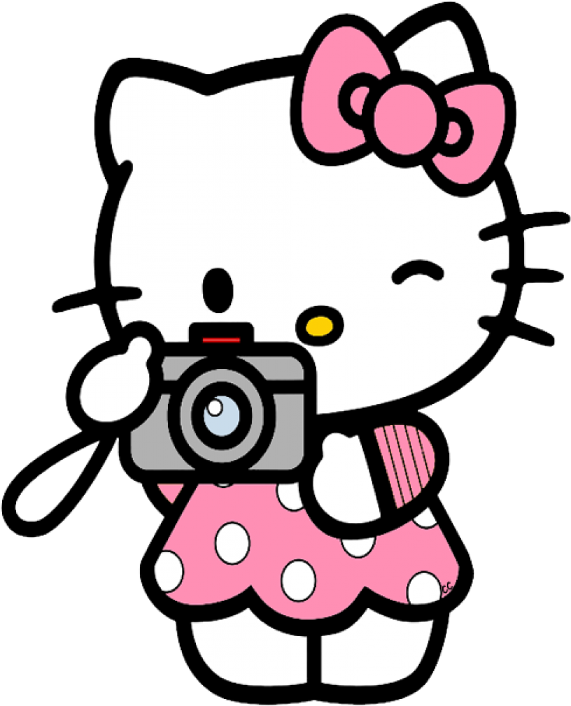 Hello Kitty Clip Art Images Cartoon Clip Art With Regard - Hello Kitty With Camera (831x1024)