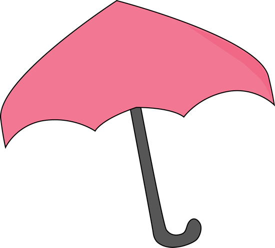Umbrella Clip Art For Wedding Shower Free - Pink Umbrella Clip Art (550x497)