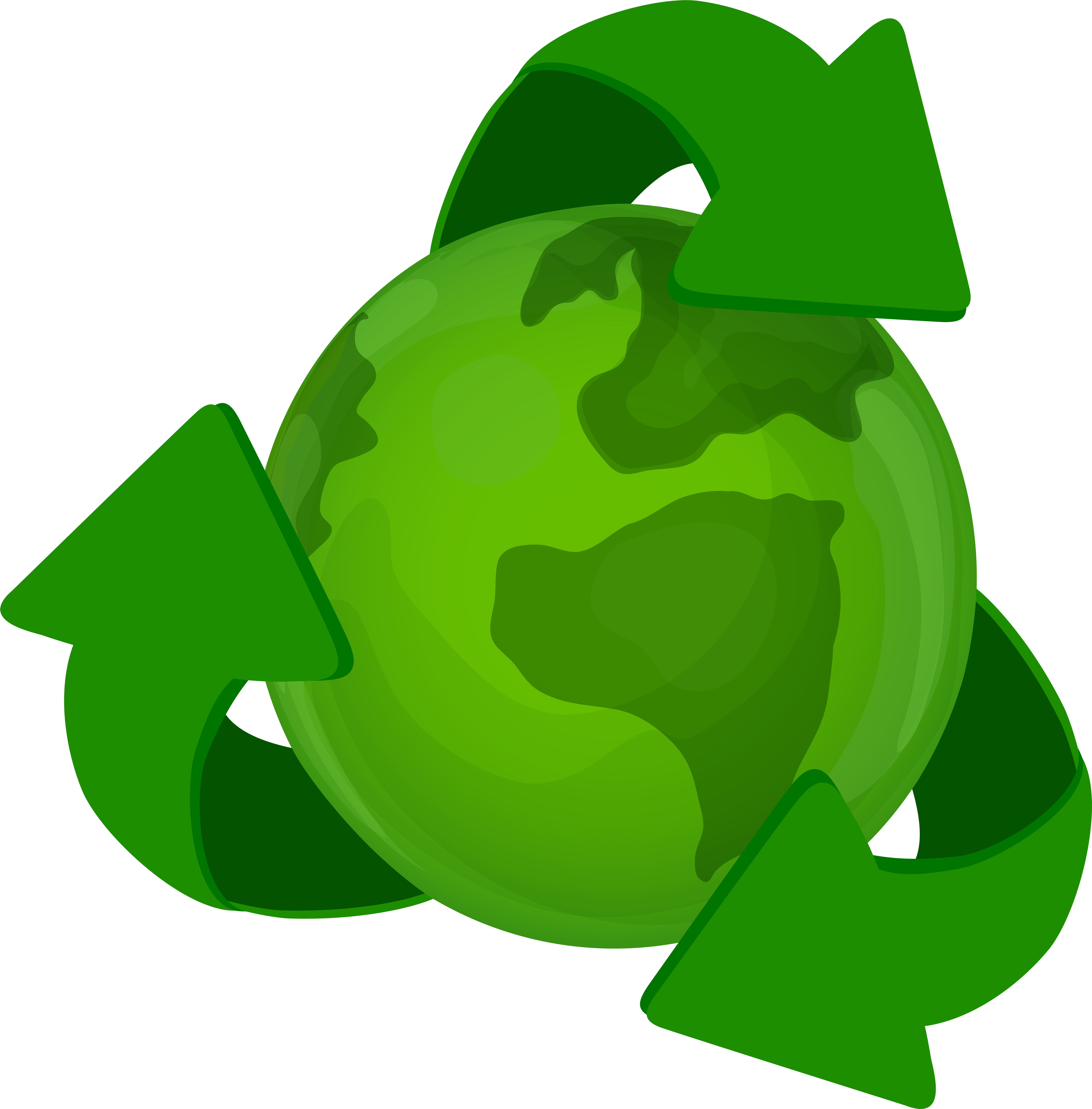 Green Earth Planet With Recycle Symbol Png Clip Art - Green Earth Planet With Recycle Symbol Png Clip Art (7879x8000)