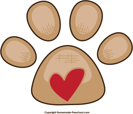 Click To Save Image - Paw Prints Clip Art (432x372)
