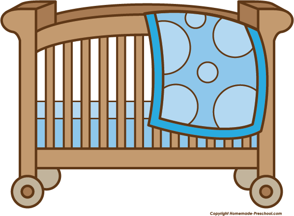 Click To Save Image - Baby Cot Clip Art (598x440)