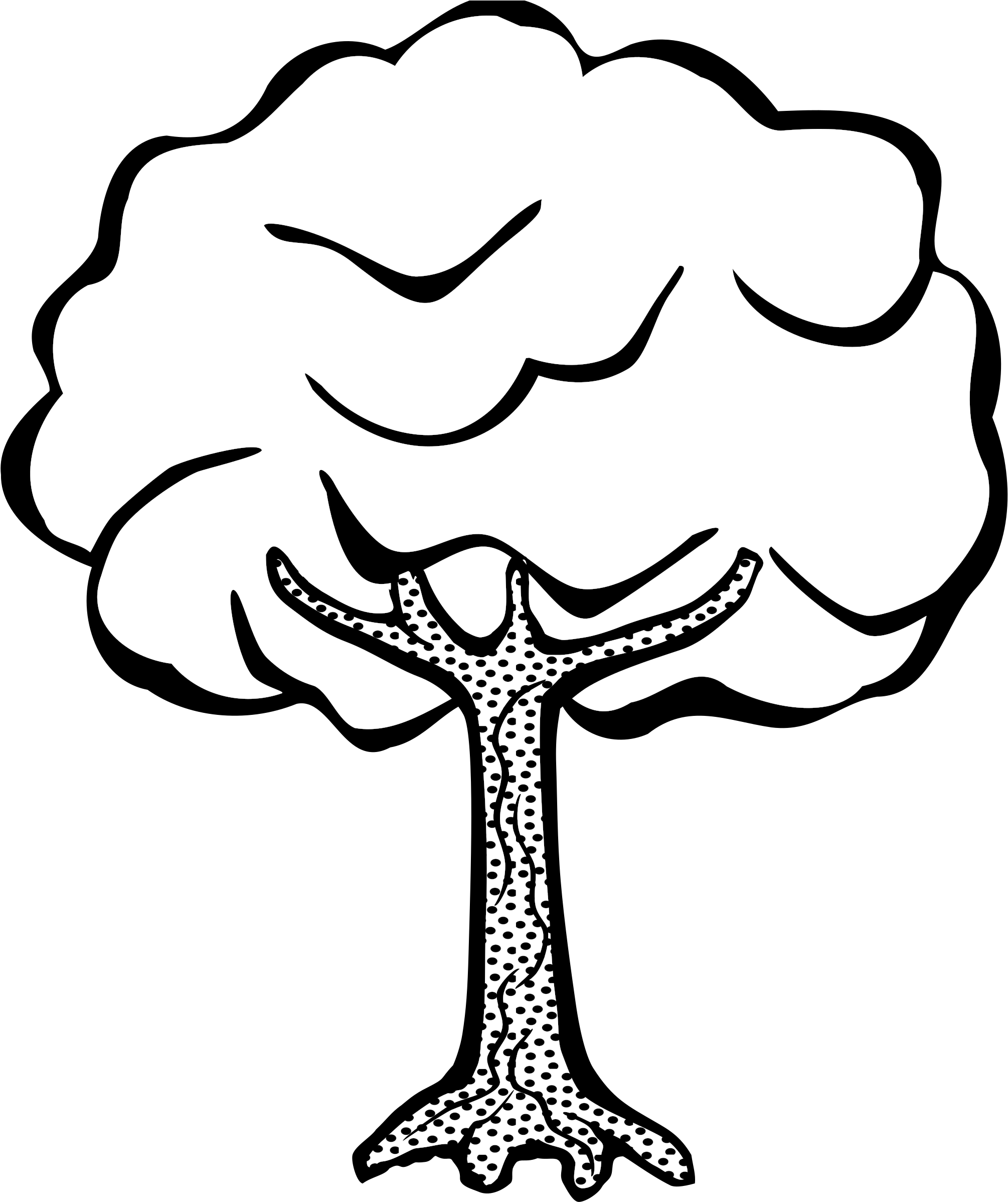 Big Image - Tree Clipart Black And White (2400x2400)