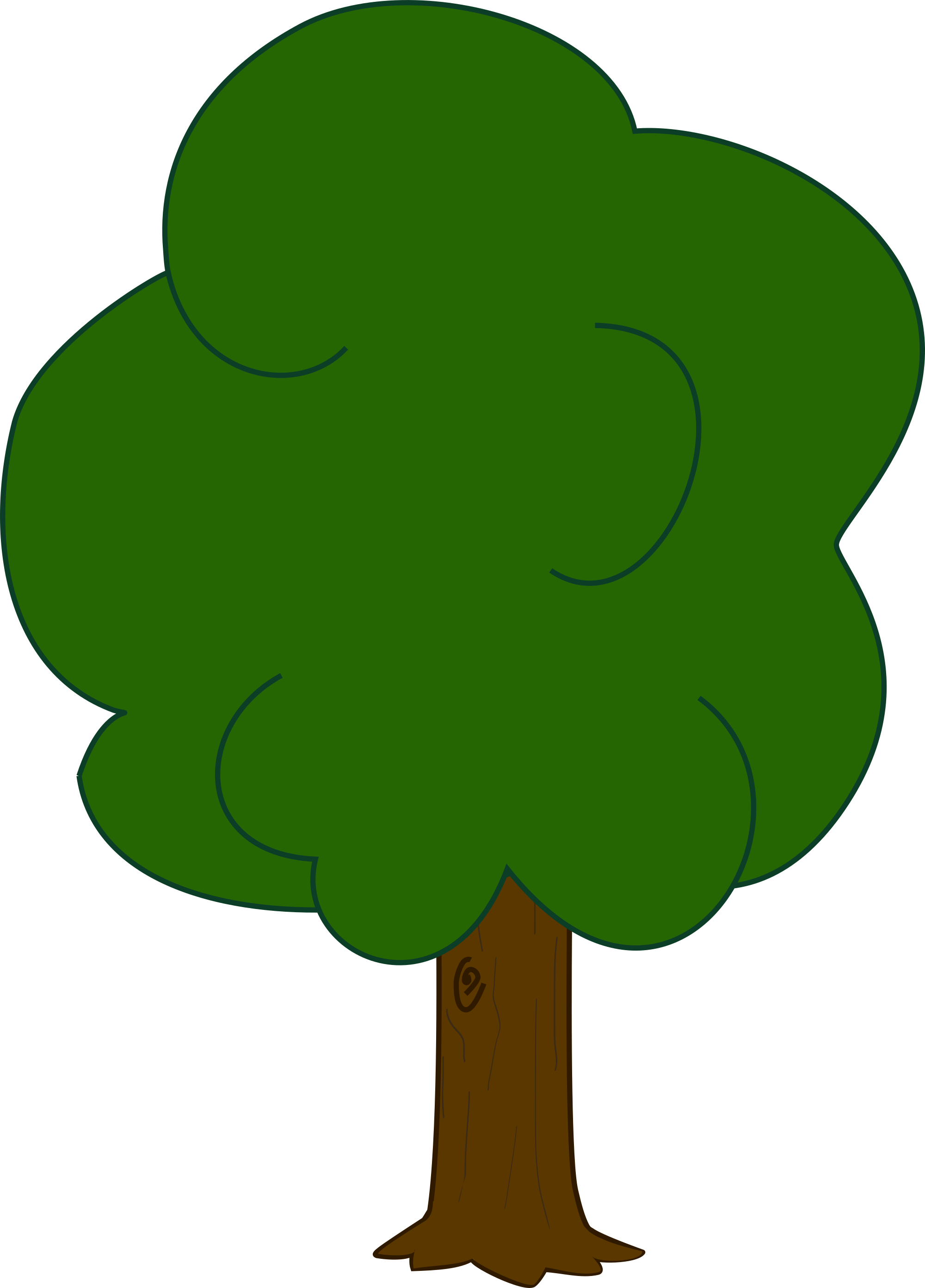 Clip Art Tags - Cartoon Oak Trees (2000x2783)