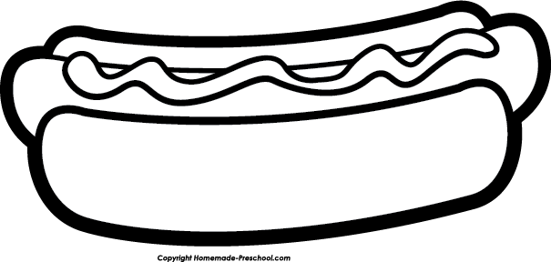 Click To Save Image - Clipart Of A Hot Dog (605x288)