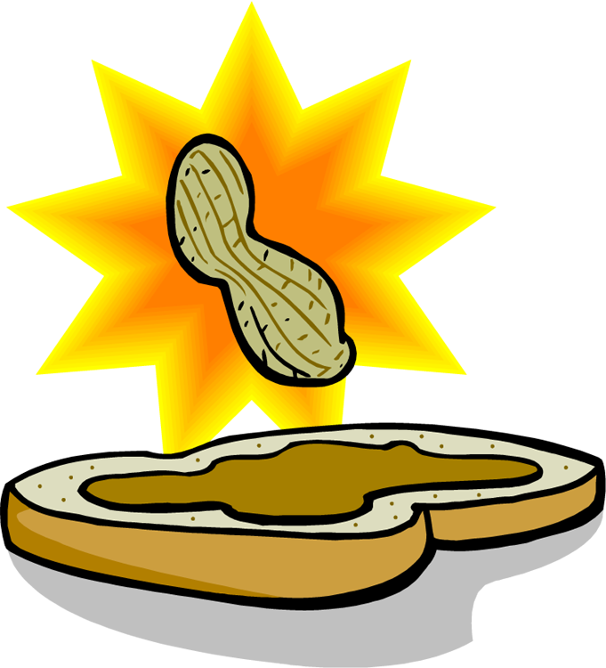Plain Peanut Butter Sandwich Clipart - Peanut Butter Images Clip Art (681x750)